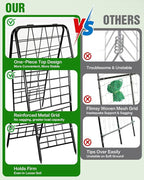 Joyhalo Heavy Duty Adjustable A-Frame Cucumber Trellis for Climbing Plants, 50.4"x17" All-Metal Garden Trellis with Dense Grid Climbing Frame for Raised Beds, Tomatoes, Cucumbers & Outdoor Vines