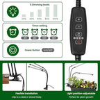 SOLIGT 60 Cell Seed Starter Kit with Grow Light and Heat Mat, Seed Starter Tray with Higher 4.3” Humidity Dome, Flexible Light Positioning for Seed Starting & Seedling Growth