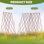 Cucumber Trellis 2 Pack, Foldable A-Frame Garden Trellis for Raised Bed Garden Grow Support with Plant Support Clips, Twist Ties, Plastic Ties, for Cucumber,Tomato, Climbing Plants and Flowers