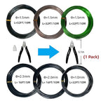 6 Roll Bonsai Wire Kit with Cutter, Total 160 Feet Aluminum Bonsai Training Wire in 4 Sizes (1.0, 1.5, 2.0, 2.5mm)