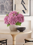 ZYTUYO 4Pcs 20" Real Touch Hydrangea Artificial Flowers Dark Pink Lifelike Fake Latex Hydrangeas for Baby Shower Party Wedding Flower Arrangement Indoor Home Office Xmas Table Decoration
