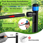 MIXC 250FT Drip Irrigation System Kit, Quick-Connect Garden Misting Watering System with 1/2” 1/4” Tubing Adjustable Nozzles Sprinklers for Indoor Outdoor Garden Potted Plant Lawn Greenhouse