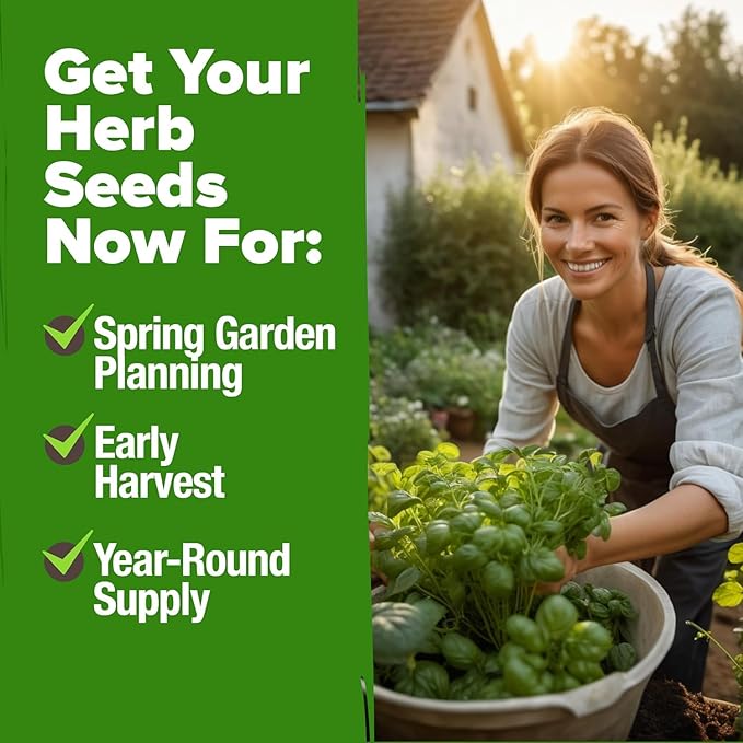 HOME GROWN Herb Seeds for Planting 15-Pack Massive Seed Count 4,300+ Seeds Non-GMO Heirloom | Extra Large | Culinary Herb Kit, Indoor Outdoor & Hydroponic | Grow Your Own Herbs | Gardening Gift