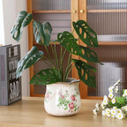 Newtay 6 Inch Ceramic Plants Pots Vintage Ceramic Flower Planters Crackle Glaze Finish Flower Pots Decorative Floral Vintage Planters for Living Room Garden Home Decor Gifts(Classic)