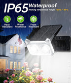 LETMY Solar Lights Outdoor Waterproof IP65, 4 Pack Solar Spot Lights Outdoor With 14 Big LEDs, 2-in-1 Wall Lights & 2 Modes Solar Powered Landscape Spotlights for Garage Pathway Yard Decor Garden Gift