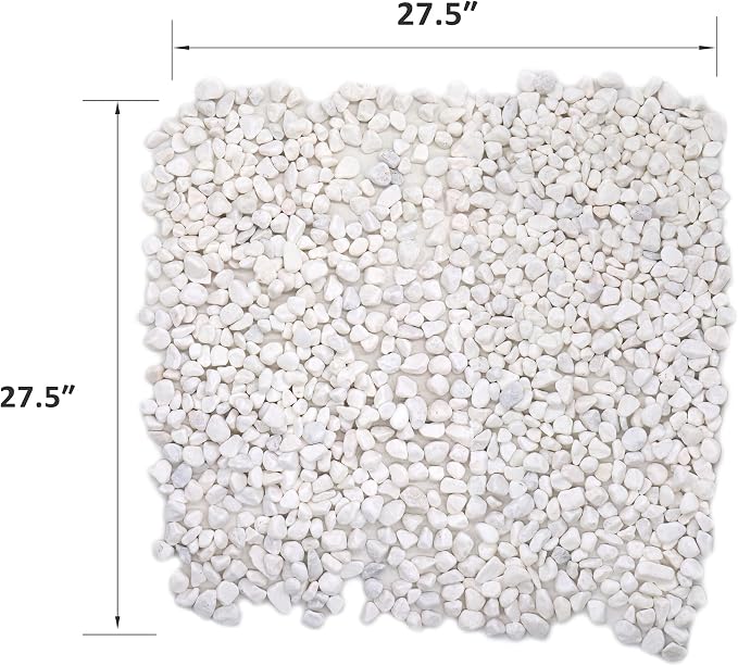 Rocks for Plants. White Decorative Pebbles. 0.5 to 1 Inch 18 lbs. for Garden, Landscaping, Indoor, Vase fillers, Crafting, Succulents, pots, Plants