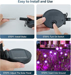 Solar Garden Lights Outdoor Waterproof, 2 Pack 16 LED Swaying Firefly Lights Outdoor Decor Light for Pathway Party Christmas Decoration, Unique Gifts for Women, Purple