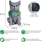 Solar Garden Statues Dog with Succulent and LED Lights Birthday Gifts for Women Mom Grandma Solar Outdoor Dog Decor for Outside,Outdoor Solar Lights for Yard, Garden and Patio, Unique Gift for Women