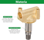 Wengart 1/4" Electric Solenoid Water Valve, DC 12V Normally Closed Brass Body, 2W-025-08 Direct Drive for Zero Pressure Systems, NPT Threaded Valve for Water, Air, Gas & Fuel