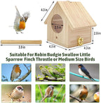 Tfwadmx Wooden Bird House, Hanging Birdhouse for Outside, Garden Patio Decorative Nest Box Bird House for Robin Budgie Swallow Little Sparrow Finch Throstle or Medium Size Birds