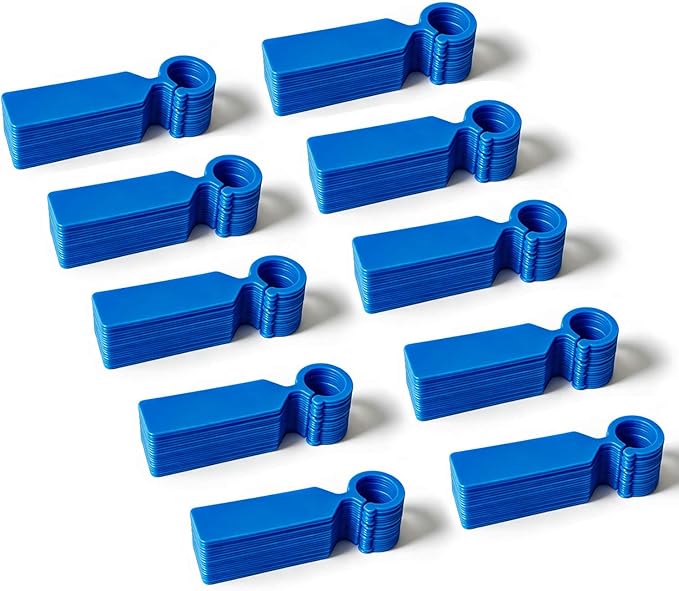 Plant Tags GVKES 200PCS, Thick Waterproof Plant Labels, Weather Resistant Tree Tags Garden Markers for Indoor Outdoor Gardening, Potted Plants, Vegetables, Greenhouse(Blue)