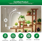 SANSI LED Grow Lights for Indoor Plants, 300W Full Spectrum Clip-on Gooseneck Grow Light with Ceramic Tech.,20W Plant Light for Indoor Growing High PPFD, Lifetime Free Bulb Replacement White, No Timer