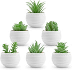 Der Rose 6 Pack Fake Plants Small Realistic Succulents Plants Artificial for Home Room Decor Indoor