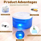Cat Water Fountain,2.2L/74oz Cat Fountain – Ultra Quiet Upgraded Automatic Pet Water Fountain with 3 Replaceable Filters,12oz Pet Outdoor Water Bottle&Cat Drinking Fountain for Small Dogs (Blue)