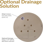Sunnydaze 20-Inch Anjelica Large Plastic Pot for Plants - Outdoor Double-Walled Large Plastic Planter with Drillable Drainage Holes - Beige - 2pk
