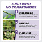 Earth's Ally 3-in-1 Insecticide, Miticide, Fungicide for Plants - Copper Fungicide Spray Alternative - Insect Repellent & Pest Control for Indoor Outdoor Organic Gardening - 32 Oz RTU