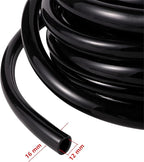 33 FT 1/2 Inch Drip Irrigation Tubing Main Line Hose Tube 1/2''PVC Garden Irrigation Tubing (OD:16mm,ID:12mm) with Drip Connector (Ends Plug,Hose Adapter) for Garden Drip Irrigation System