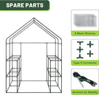 Nova Microdermabrasion Walk-in Greenhouse for Outdoors, 57 x 57 x 77 inch, Portable PE Cover Greenhouse with Anchors and Ropes Indoor Outdoor-3 Tier 8 Wired Shelves Plant Gardening Hot House