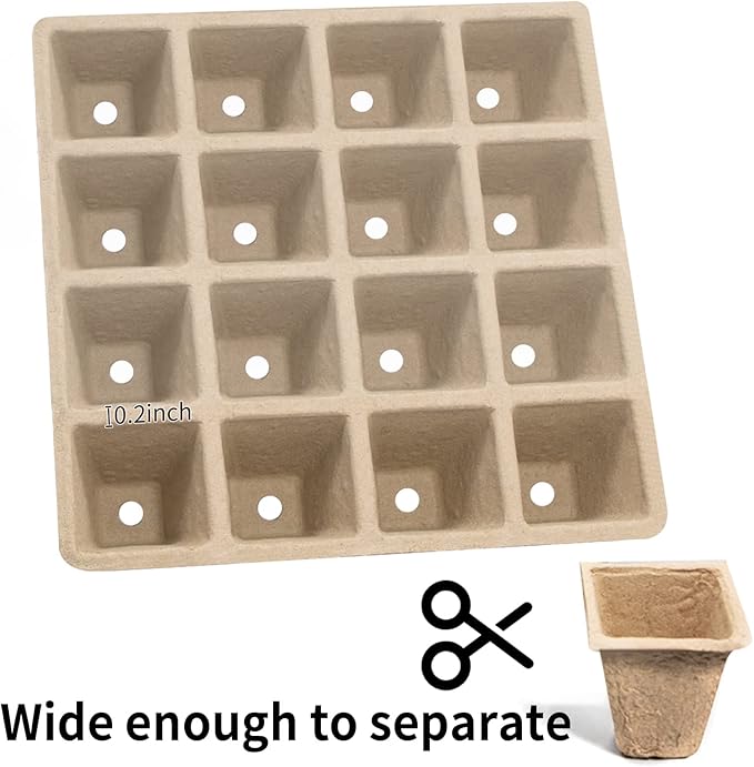 SYITCUN 320 Cells Seed Starter Tray, 20 Pack Seed Starter Kit, Peat Pots for Seedlings with 200 Plant Labels, 2 Seed Planting Tool and 1 Spray Bottle
