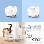 Catit PIXI Cat Drinking Fountain, Running Water Fountain, Pink