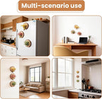 Magnetic Air Plant Holder, Natural Wood Slices Refrigerator Magnet Live Air Plant Holders, Modern Farmhouse Wall Decor for Living Room Bedroom Kitchen Office Home Garden (6 Pack)