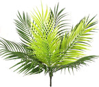 PASYOU Artificial Palm Tree 1Pack, Fake Plants Plastic Greenery Tropical Shrubs Faux Leaves for Home Indoor Outdoor Decor Garden DIY Basket Planter Filler Wedding Party Decoration Ornaments