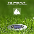 OULONGER 4.6inch Solar Lights Outdoor Waterproof,12Pack Solar Lights for Outside,Solar Garden Lights Landscape Lighting for Patio Pathway Lawn Yard Deck Driveway Walkway(White Light)