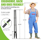 Post Hole Digger 4.5FT Heavy Duty Hole Digger with Dual Sharp Blades Professional Manual Hole Digger Tool for Gardening Transplanting Fence Installation Construction