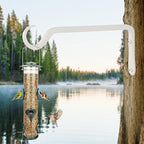 AILIN YELOKIE 10" Plant Hangers 2-Pack - Heavy Duty Rust-Resistant Steel Hooks for Bird Feeders, Indoor/Outdoor Plants & Wall Decor, White