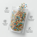 Sukh Clay Pebbles for Plants - 14 OZ Small Pebbles for Indoor Plants Natural Clay, Used for Drainage, Decoration, Aquaponics, Hydroponics (Mixed Colors)