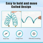 AUTOMAN Recoil Garden Water Hose 15 ft, EVA Curly Water Hose with Brass Connectors,Garden Hose Coil,Includes 7-Pattern Function Sprayer,Retractable,Corrosion Resistant Garden Coil Hose.