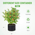 Delxo 10-Pack 7 Gallon Grow Bags Heavy Duty Aeration Fabric Pots Thickened Nonwoven Fabric Pots Plant Grow Bags with Handles