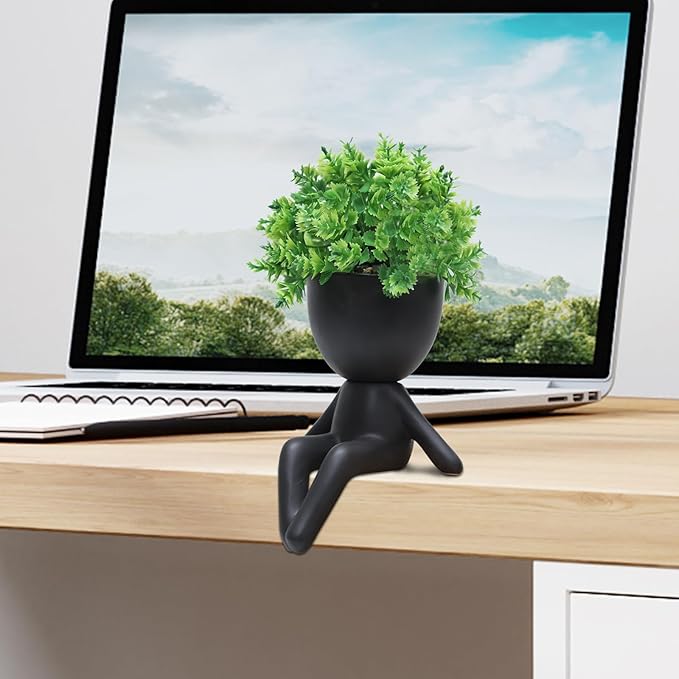 Zerzsy Fake Plants Succulents Office Table Decor Indoor Mini Succulent Plant Cute Artificial Plant Bathroom Decoration Set of 1