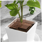 2PCS 12 Inch Square Plastic Plant Pot Covers with Non‑Slip Stakes, Cuttable Animal Protection for Indoor & Outdoor Flower Pots