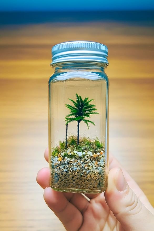 Live Little Tree Terrarium Kit, Self-Sustaining DIY Tree Moss Terrarium, Indoor Low Maintenance, Home and Office Décor (DIY Kit)