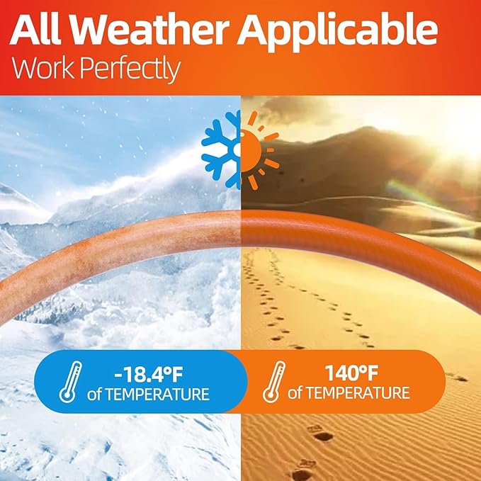 SPECILITE Garden Hose 150 ft x 5/8 in Heavy Duty, Flexible and Kink Resistant, All Weather Water Hose with 3/4" Solid Brass Fittings - for Backyard, Lawn, Car Washing & Outdoor Cleaning