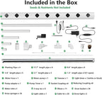 NFT Hydroponic Growing System Kit - Full-Spectrum Grow Lights ＆ Timer | 36 Plant Sites | Food-Grade PVC-U Pipes | Auto Water Pump & Timer | Indoor Gardening for Leafy Greens, Lettuce & Herbs