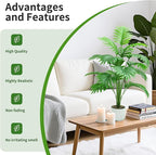 28“ Fake Plant Large Artificial Plam Tree for Indoor Room Decor,Faux Potted Plant for Home Offce Balcony Livingroom Bathroom Bedroom Outdoor Courtyard Decor