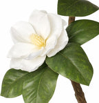 Rubber Tree 4.6 FT Artificial Magnolia Tree in Planter Pot, Faux Plants Indoor Faux Floor Plant Artificial Plants with 7 Pcs Calla Lily Flowers for Home Office Living Room Decor Indoor