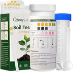 2-in-1 pH & Nitrogen Soil Test Kit, Home Soil Testing Kit Separately Sealed in Foils, Soil pH Nitrogen Test Strips for Garden Lawn Grass Flower Vegetable Nutrient, Quick & Easy-to-Use