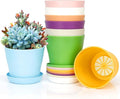 8 Pcs Plant Pots,3.8" Flower Pots,Gardening Gifts,Plastic Pot for Plants,Nursery Succulent Pot Planters for Indoor Plants,Small Flower Pots,Cute Plant Pots