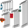 Hicarer 24 Pcs Shepherds Hooks for Outdoor 18/25/32/46 Inch Combination Adjustable Garden Hooks for Hanging Plant Baskets Solar Lights Wedding Decor Bird Feeder Lantern