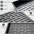 RooTrimmer 2.5 inch Square Pots 3.5 inch Deep 20 Cell Seedling Trays with Water Collection Nursery Trays (15"x11"x3") for Seeds Starting and Transplanting(5 Sets)