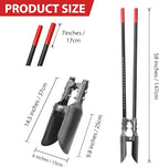 Post Hole Digger Heavy Duty Manual Hole Digger with Scale Mark for Digging,58 inches
