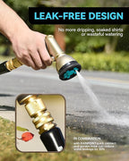 RAINPOINT Garden Hose Nozzle, 9 Spray Patterns Water Hose Nozzle, Heavy Duty Metal Sprayer Nozzle, Adjustable Hand Sprayer, Watering Plants and Lawn, Blue