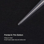 MECCANIXITY 100 Pcs Floral Water Tubes 2" Plastic Flower Picks Vials for Fresh Plants, Flower Arrangements, Milkweed Cutting (Clear)