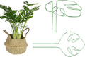 M METERXITY 2-Pack Monstera Plant Support, 11x5.9 Inch Reusable Sturdy Alloy Plant Support Stakes Unique Design for Potted Plants Flowers/Vegetables/Indoor Outdoor Climbing Plants [Green]