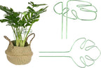 M METERXITY 2-Pack Monstera Plant Support, 11x5.9 Inch Reusable Sturdy Alloy Plant Support Stakes Unique Design for Potted Plants Flowers/Vegetables/Indoor Outdoor Climbing Plants [Green]