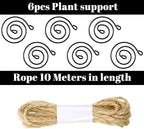 6 Pcs Hanging Air Plant Holder with Ropes Soilless Hanging Plant Holder Modern Plant Stand Display Container Geometric Plant Charms for Tillandsia Succulent Office Home Wall Decor Gifts