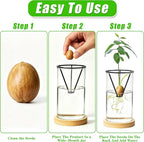 Bylion 2 Pcs Avocado Tree Growing Kits - Avocado Seed Starter Vase Rack - Seed Holders Metal Bracket for Home Office, Gardening Lovers Gift, Black (Without Jar)